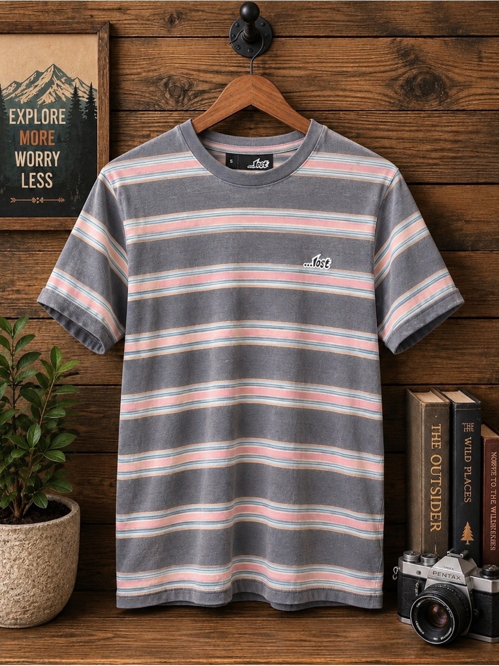 Men's Lost Striped T-Shirt